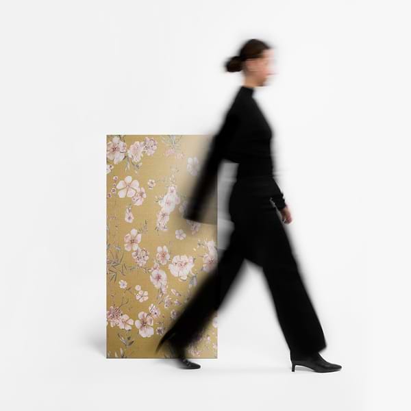 Wakana Summer Golden Yellow 24x48 Artisan Decor Matte Porcelain Tile