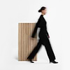 Nobu Ribbon Miel Brown 24x48 Wood Look Matte Fluted Porcelain Tile