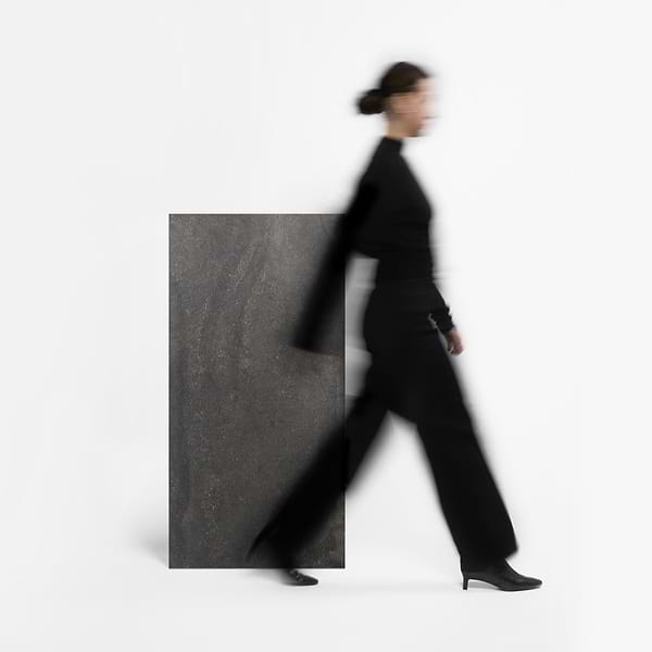 Acadia Charcoal Black 24x48 Limestone Look Matte Porcelain Tile