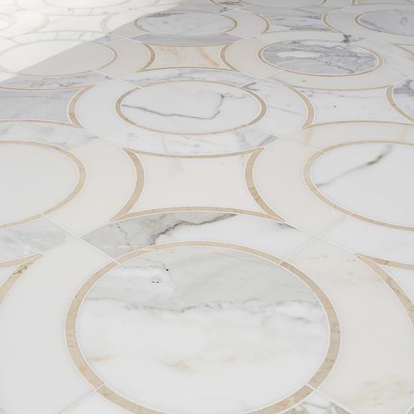 Highland Alpenglow Deux Marble Polished Mosaic Tile