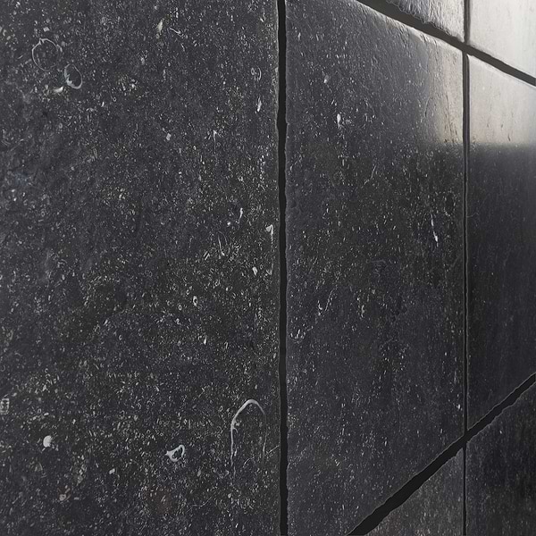 Catalina Charcoal Gray 18x18 Chiseled Edge Belgian Bluestone Limestone Tile