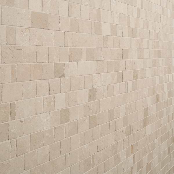 Avanti Crema Marfil Beige Hand Clipped Joint Honed Marble Mosaic TIle