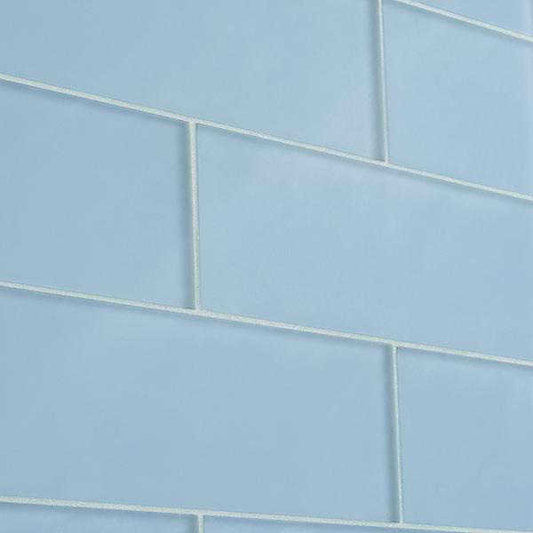 Loft Blue Gray 4x12 Frosted Glass Tile