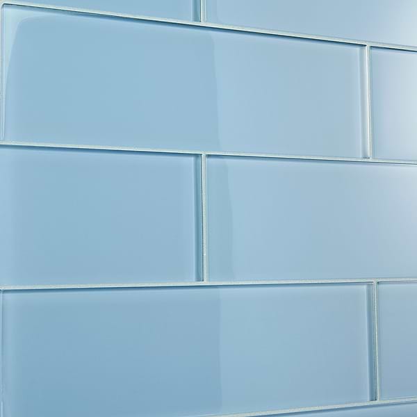 Loft Blue Gray 4x12 Polished Glass Tile