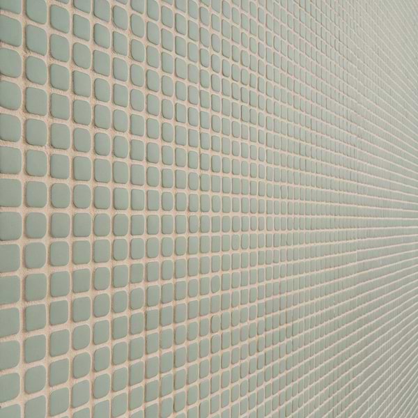 Venini Sage Green 1/2" Mini Square Frosted Glass Mosaic Tile