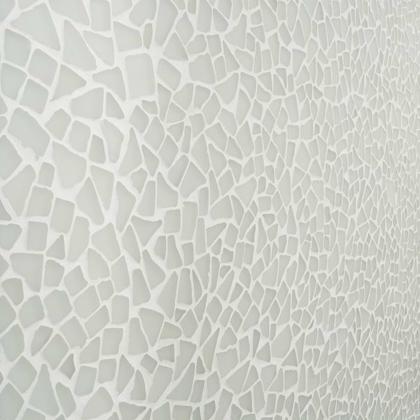 Fiji Arctic White Frosted Matte Glass Mosaic Tile