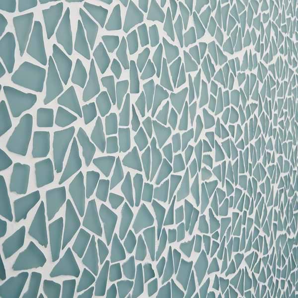 Fiji Atlantic Blue Frosted Matte Glass Mosaic Tile
