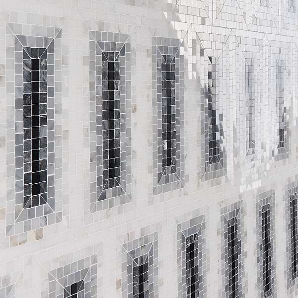 Ako Grigio Gray 4x9 Rectangle Marble Micro Mosaic Tile