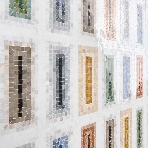 Ako Multicolor Mix 4x9 Rectangle Micro Mosaic Tile