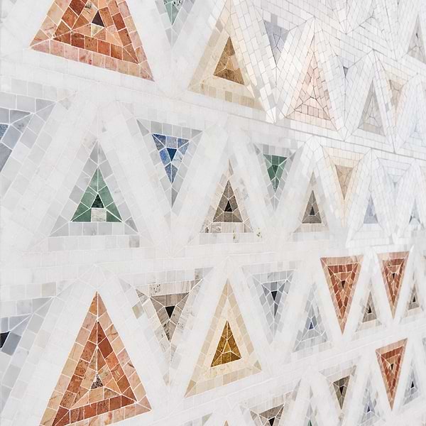 Ako Multicolor Mix 5" Triangle Micro Mosaic Tile