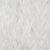 Alaska White 1x3" Herringbone Polished Marble Mosaic Tile