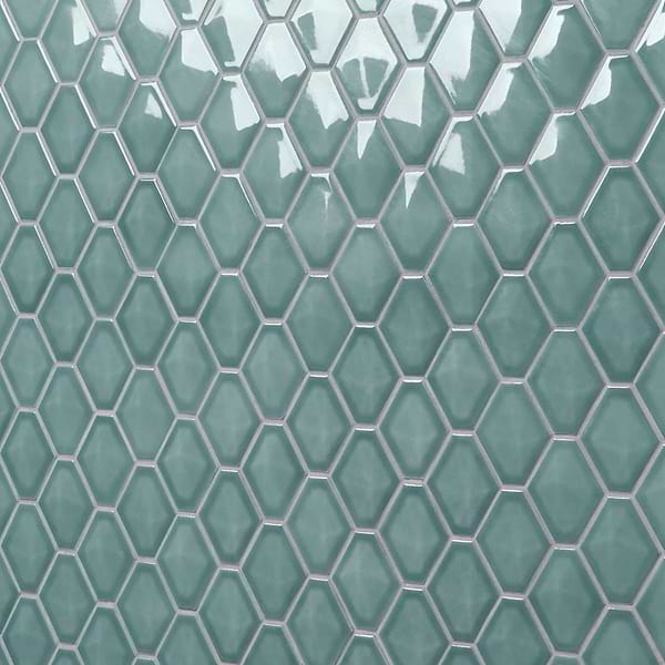 Brookline Diamond Marine Blue 3x4 Glossy Ceramic Mosaic Tile