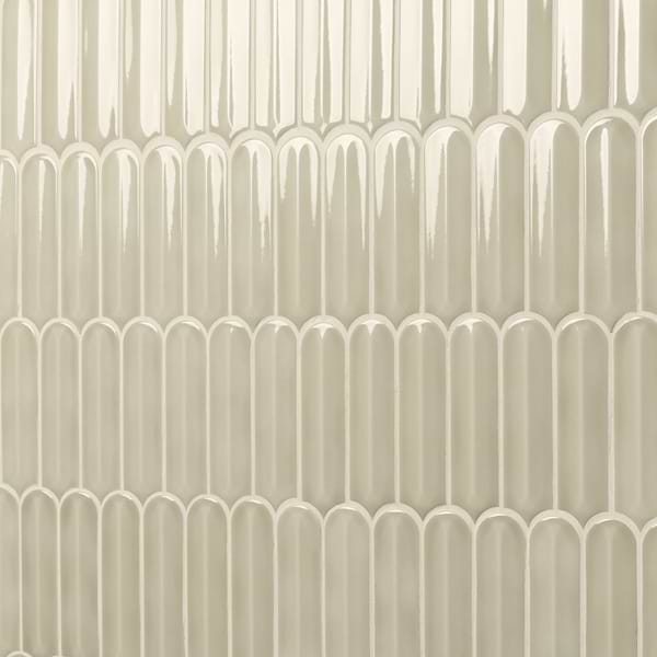 Brookline Feather Celadon Green 2x7 Fish Scale Glossy Ceramic Mosaic Tile