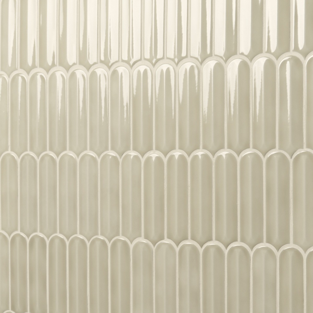 Brookline Feather Celadon Green 2x7 Fish Scale Glossy Porcelain Mosaic Tile in Green, View 4, open zoomed image