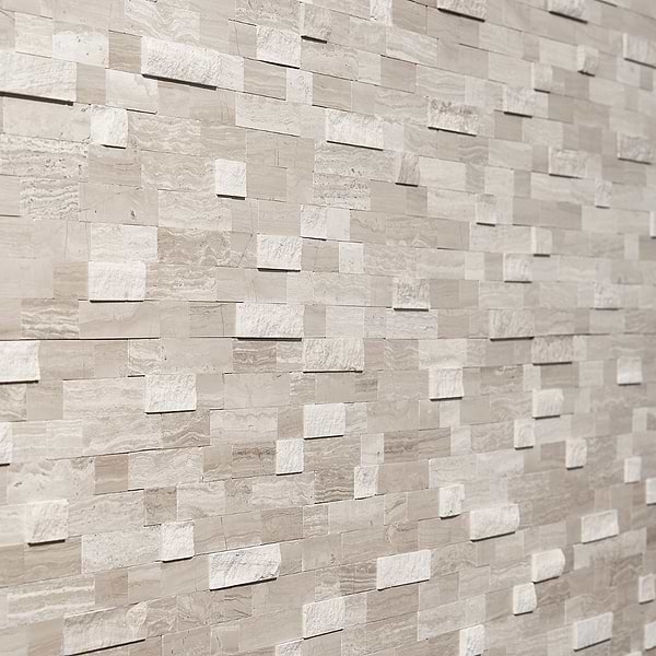 Mini Brick LPS Wooden Beige Peel & Stick Self Adhesive Polished Stone Mosaic Tile