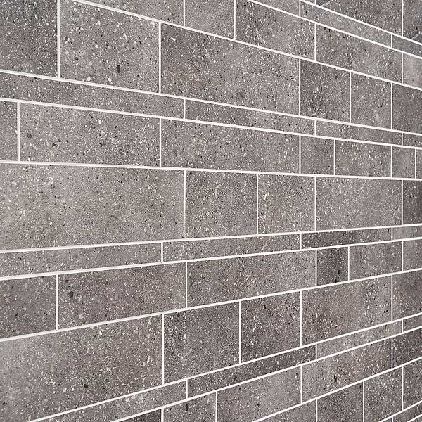 Railroad LPS Mixed Gray Solid Core Peel & Stick Self Adhesive Terrazzo Look Mosaic Tile