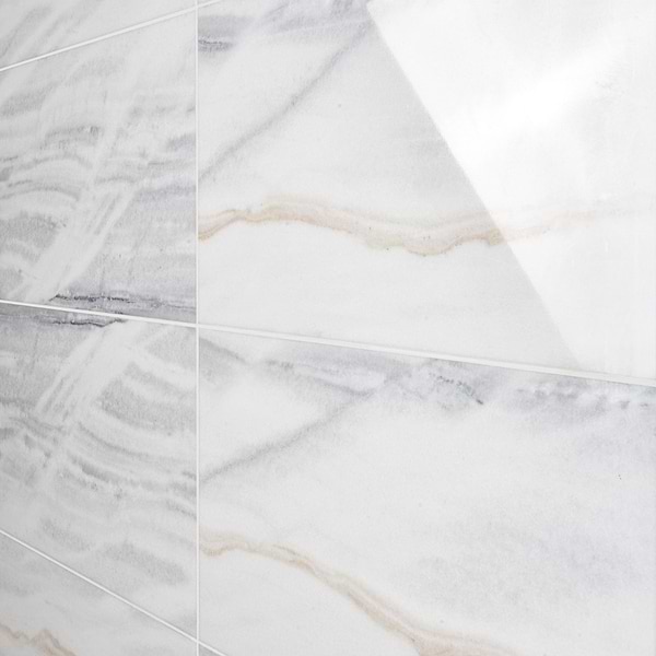 Lasa Silver Gold 12x24 Polished Marble Tile