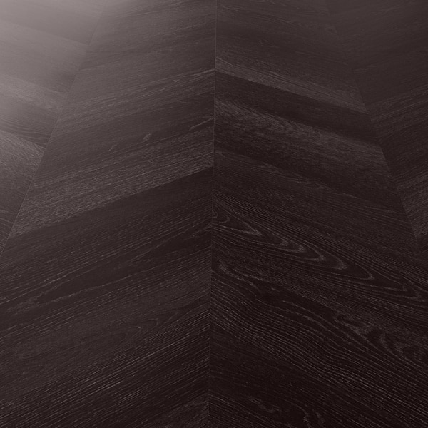 Aspen LVT Chevron Grove 12x48 Luxury Vinyl Plank in Black, View 4, open zoomed image