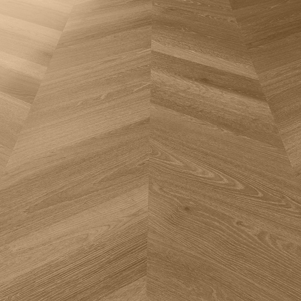 Aspen LVT Chevron Thatch 12x48 Luxury Vinyl Plank in Brown, View 4, open zoomed image