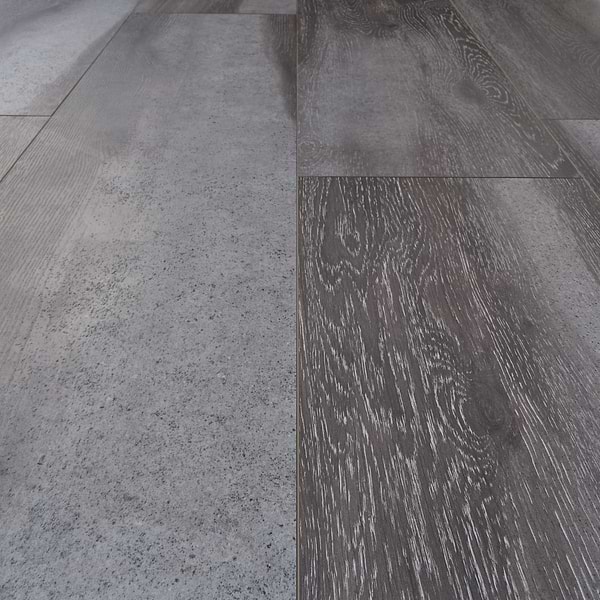Woodcrete Charcoal Gray Rigid Core Click 12x48 Luxury Vinyl Tile