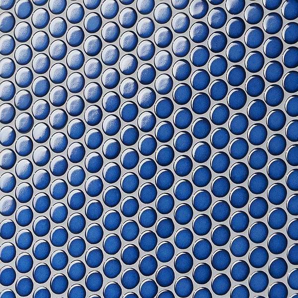 Nirvana Midnight Blue 1" Penny Round Polished Porcelain Mosaic
