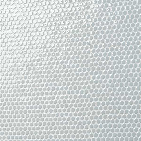 Eden Modern Gray Rimmed 1" Penny Round Polished Porcelain Mosaic