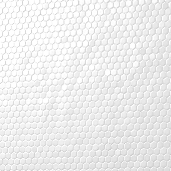 Eden White 1" Hexagon Matte Porcelain Mosaic