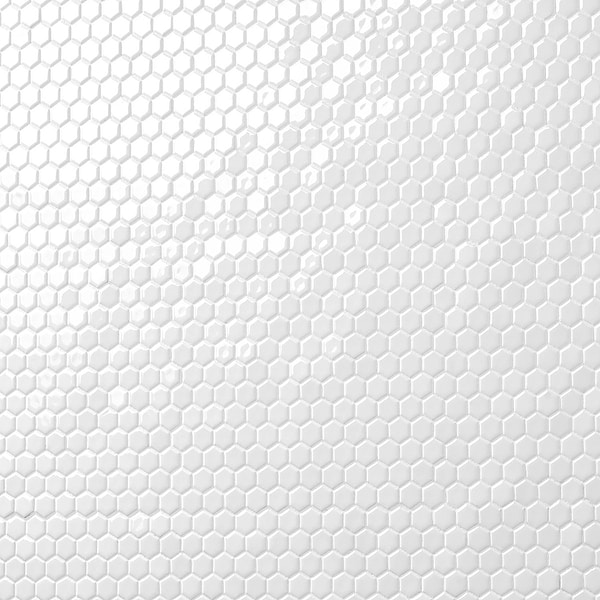 Eden White 1" Hexagon Polished Porcelain Mosaic Tile