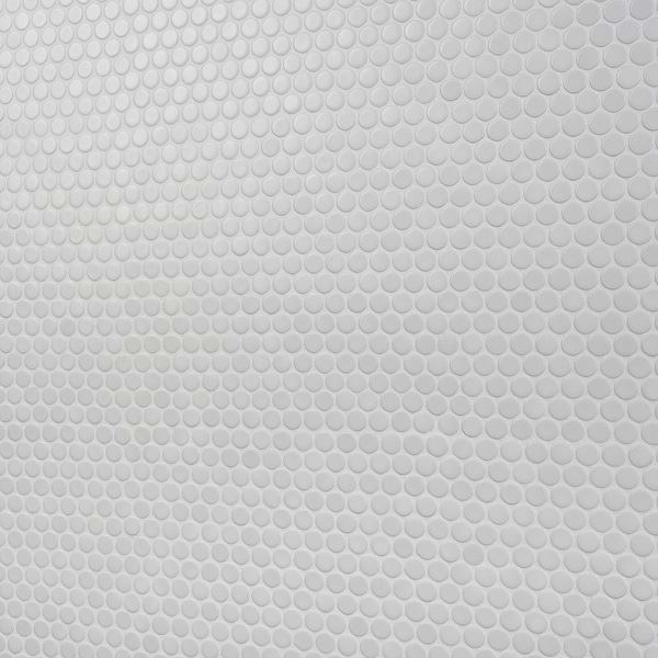 Eden White 1" Penny Round Matte Porcelain Mosaic