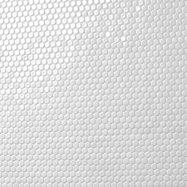 Eden White 1" Penny Round Polished Porcelain Mosaic