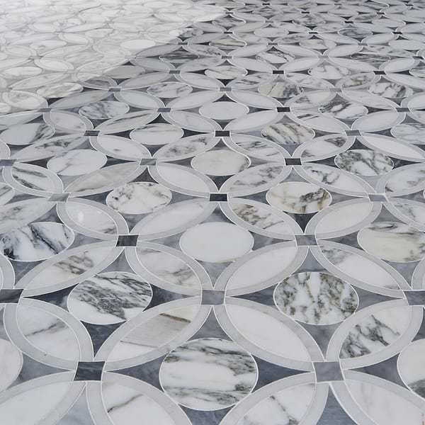 Highland Blossom Marble Polished Mosaic Tile