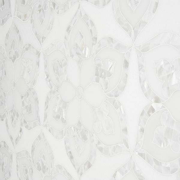 Aurora Marble & Pearl Polished Mosaic Tile