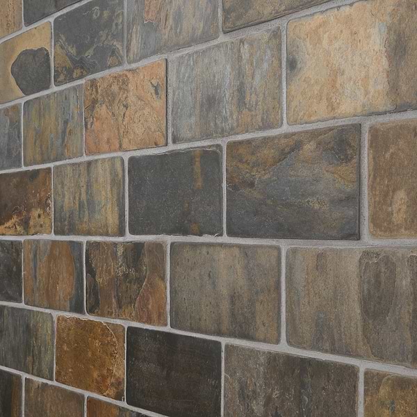 California Gold 3x6 Tumbled Slate Tile