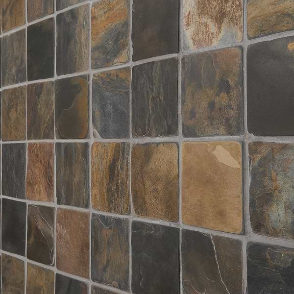 California Gold 4x4 Tumbled Slate Tile