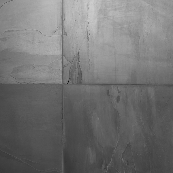 India Black 24x24 Natural Cleft Slate Tile