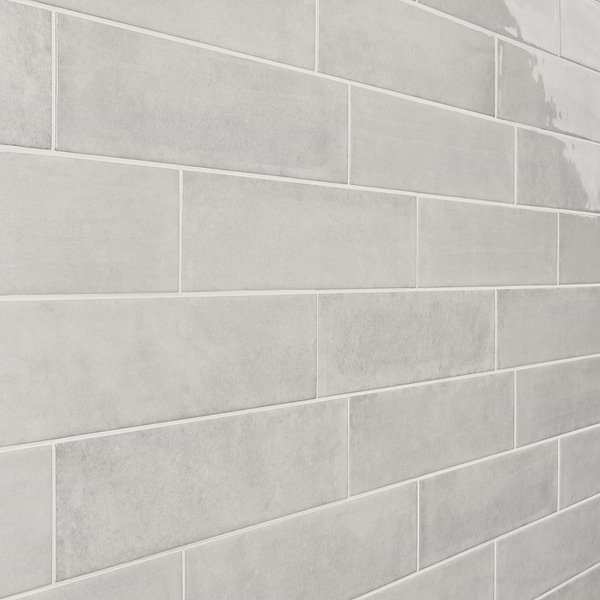 Aquarella Snow White 4x16 Glossy Ceramic Tile