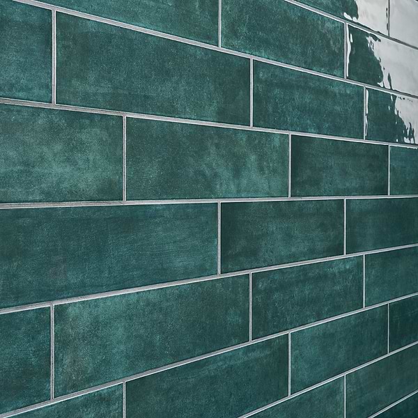 Aquarella Teal Blue 4x16 Glossy Ceramic Tile