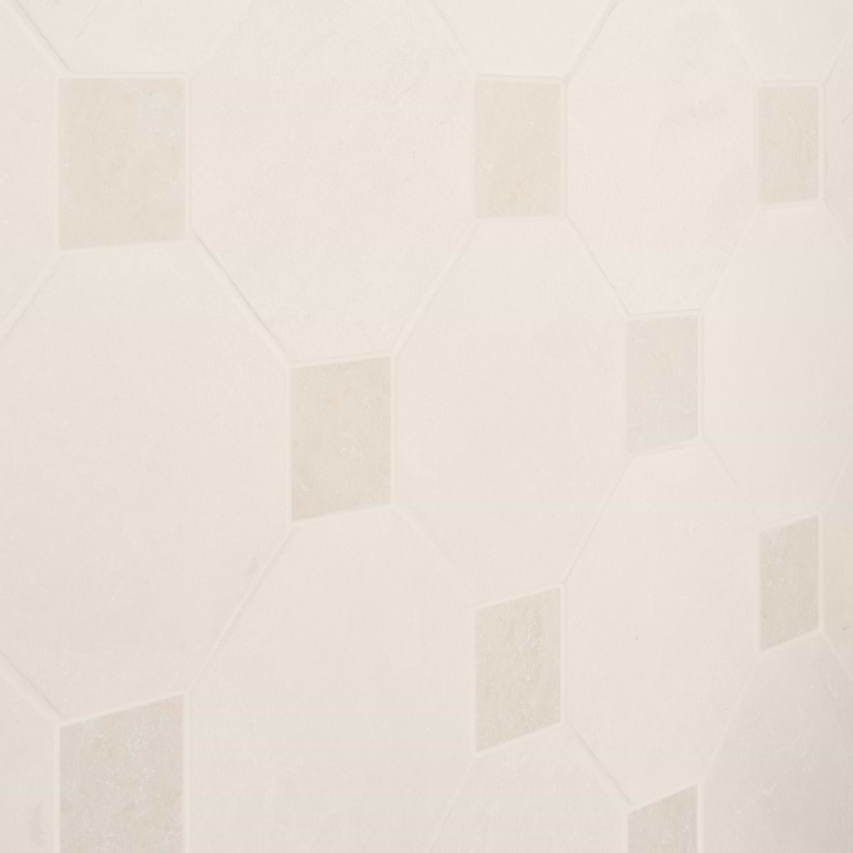 Alaris Simena 8" Octagon with Crema Ella Dot Tumbled Limestone and Marble Tile
