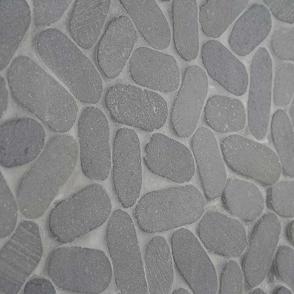 Nature Lava Black Oval Pebble Mosaic
