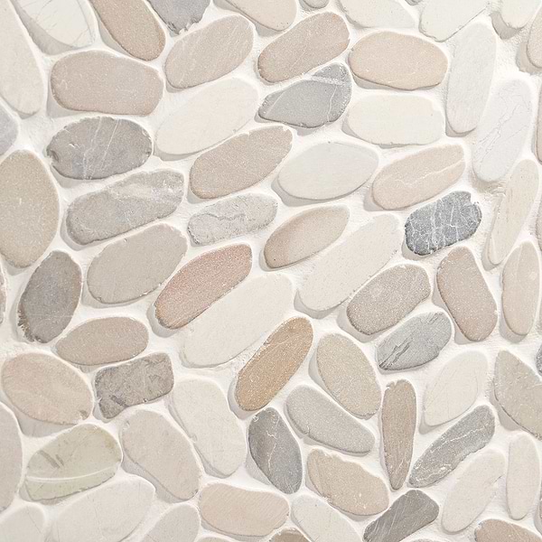 Nature Lombok Flat Oval Pebble Mosaic