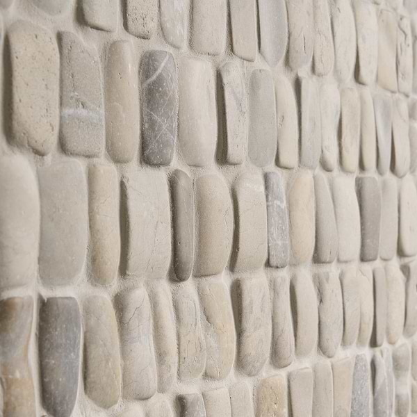 Nature Pathway Pram Gray 2" Natural Stone Mosaic Tile