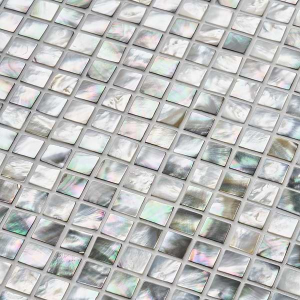 Deep Sea Black Pearl 1x1 Square Pattern Polished Mosaic Tile
