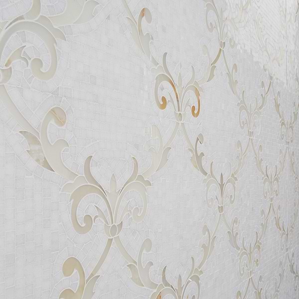 August White Thassos Marble Polished Mosaic Tile