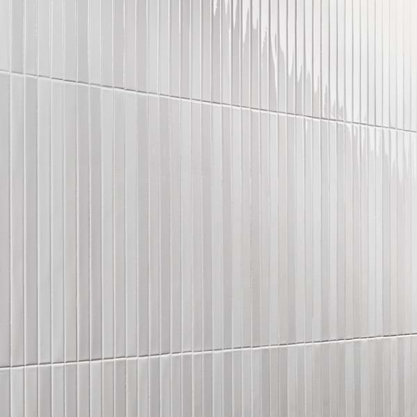 Kanbina Blanco White 5x18 Glossy Ceramic Mosaic Tile