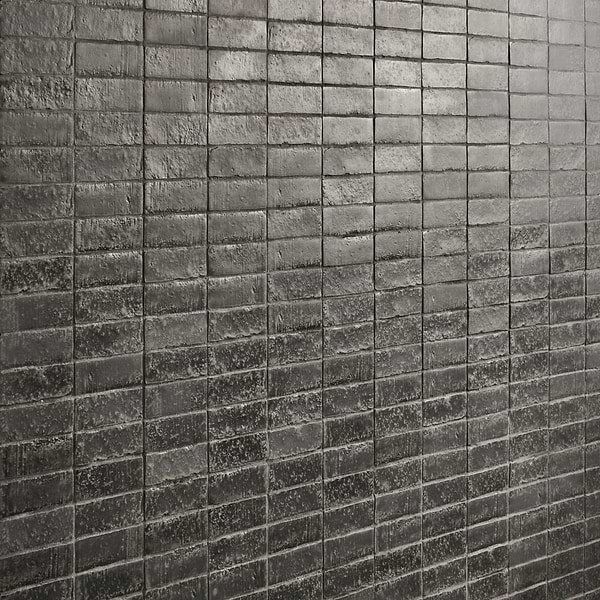 Brixon Charcoal Gray 1.5x4 Stacked Matte Porcelain Mosaic Tile