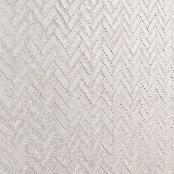 Brixon Chalk White 1.5x4 Herringbone Matte Porcelain Mosaic Tile