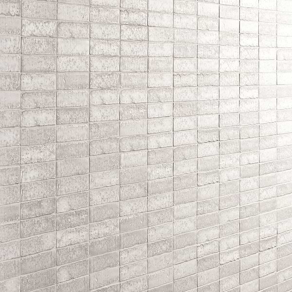 Brixon Chalk White 1.5x4 Stacked Matte Porcelain Mosaic Tile