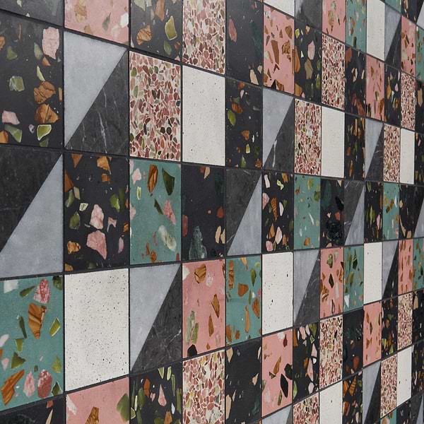 Elizabeth Sutton Artem Lark Multicolor 3x3 Polished & Honed Marble and Terrazzo Mosaic Tile