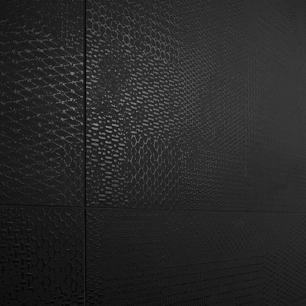 Prints Antracite Black 24x48 Matte Porcelain Tile