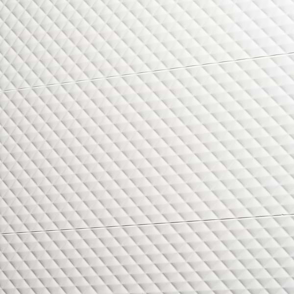 Reverb Pillowed White 12x36 3D Matte Ceramic Tile